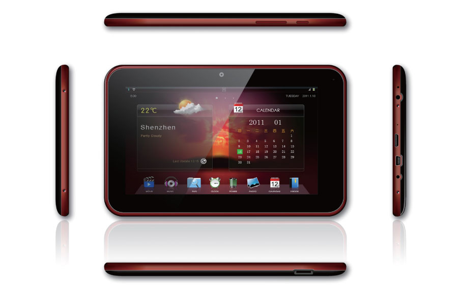 AGPtek A9 Cortex 1.2Ghz speed 512MB DDR3 7inch 800*480/1024*600  touch screen tablet