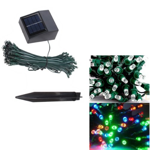 33ft 60 LED Solar String Fairy Lights Multi Color Outdoor Garden Xmas