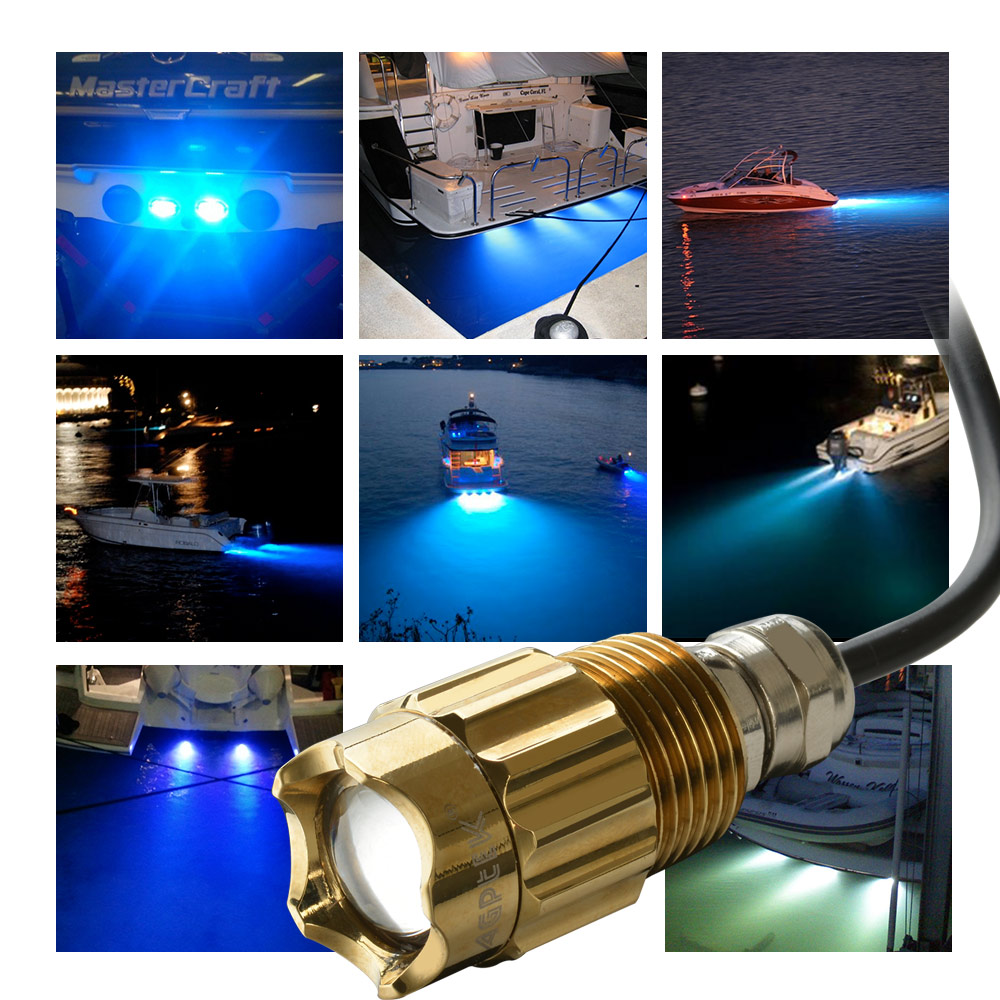 Find Blue 3 led 1/2" NPT Underwater Boat Drain Plug Light with