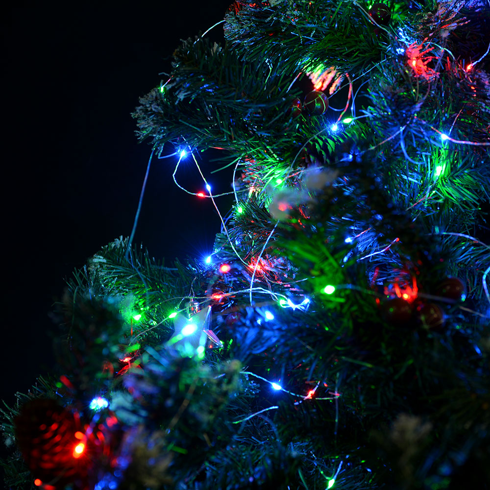 33FT Multi-color RGB LED String Light Copper Wire Starry Light Christmas Wedding eBay