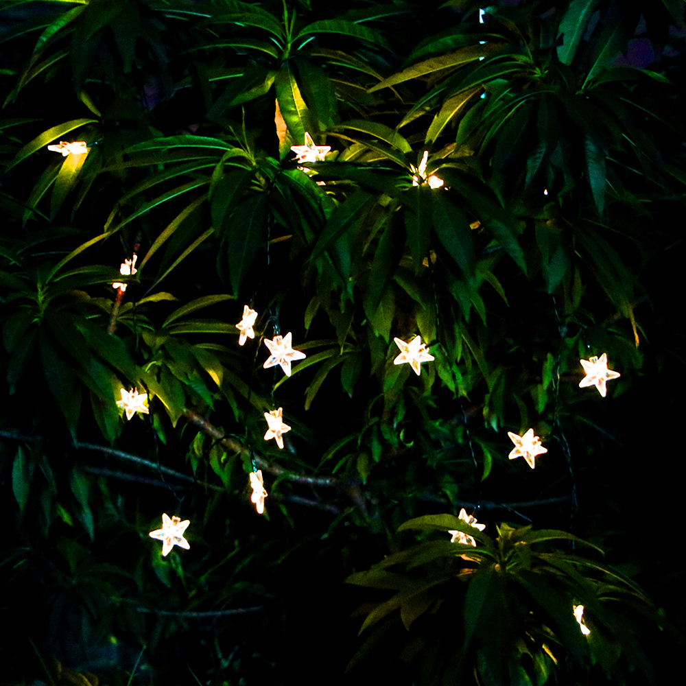 30 LED Solar Star Powered Outdoor String Lights Waterproof Garden Party Wedding eBay