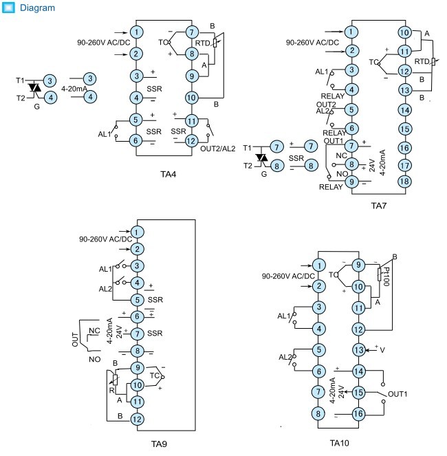 Universal Digital PID Temperature Controller SSR Control ... mypin ta4 wiring diagram 