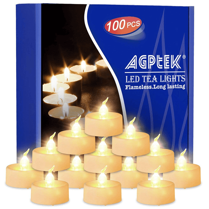 Bougie LED AGPTEK sans Flamme en Plastique Chandelle Réaliste Bougies LED  Chauffe-Plat Unscented avec Batterie CR2032 Plie Lot de 100 Lumière Blanche  Chaude Décoration Maigre/Noël/Table/Anniversaire