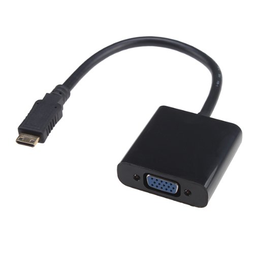 For NoteBook PC black 10 inch Mini HDMI to VGA Female Adapter 1080P 
