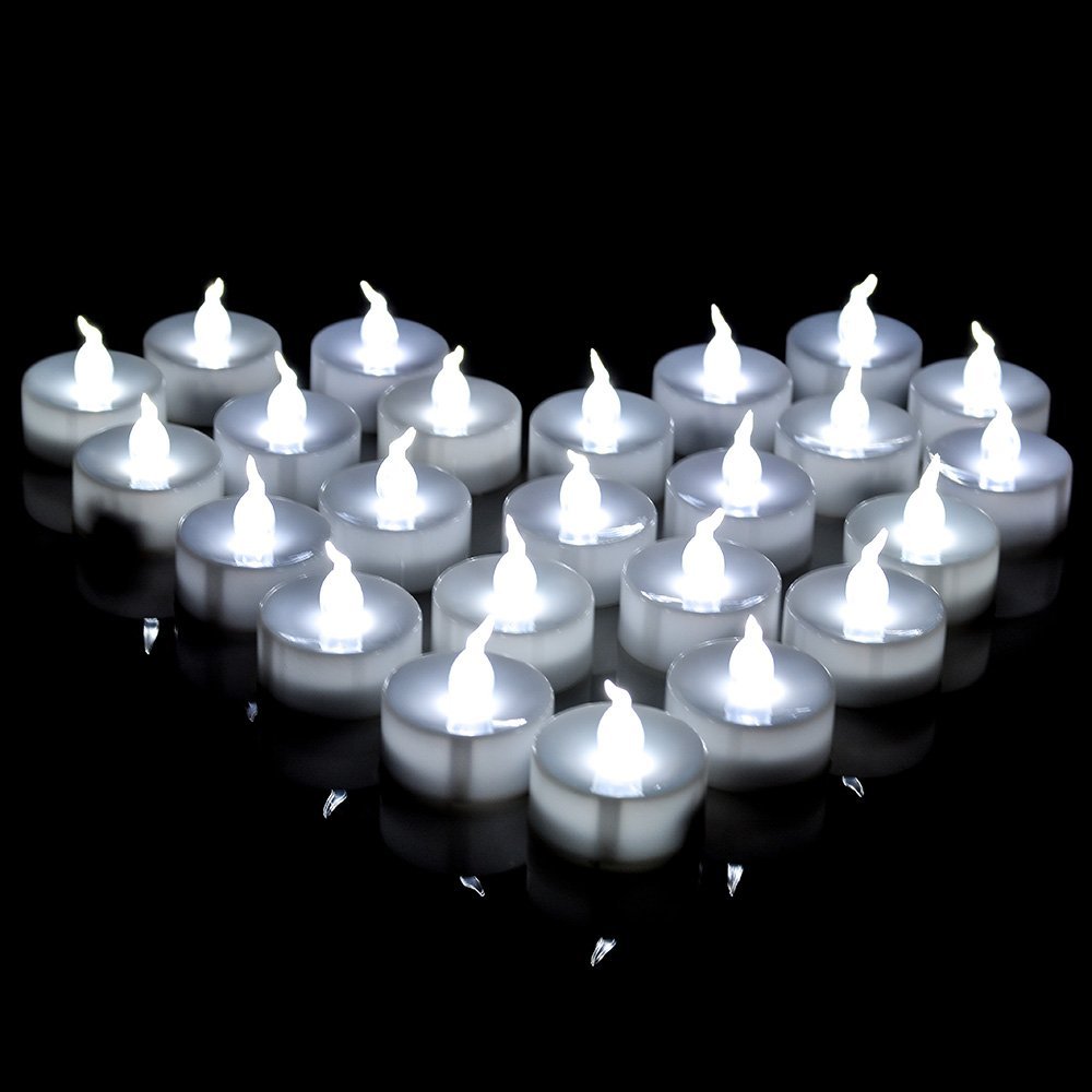 60 PCS Flameless Tea Lights, AGPtEK Battery Operated No flicker Steady