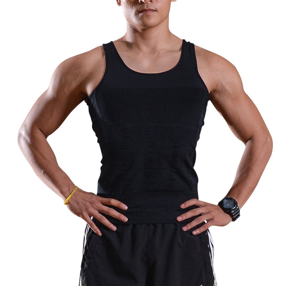 Compression Slimming Vest Top Mens Belly Body Size Shaper Under