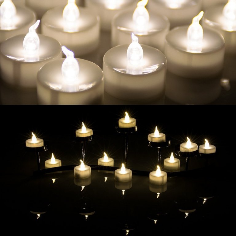 AGPtek® 24 Lot Warm White LED Battery-operated Flameless Tea Light