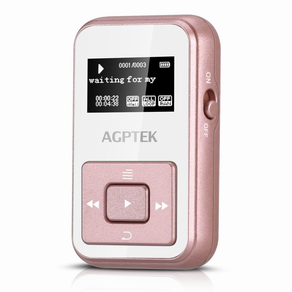 AGPTEK A12 Reproductor mp3 bluetooth con radio y 8 GB ampliables