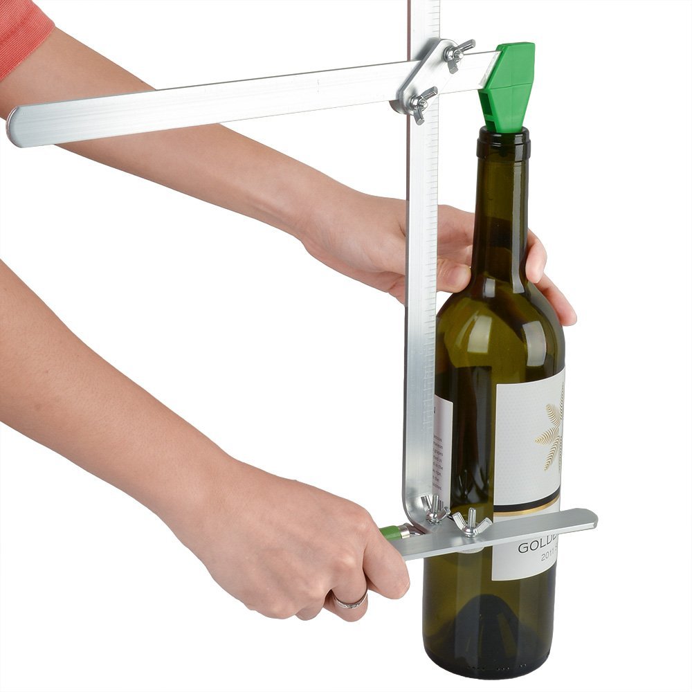 AGPtek Glass Bottle Cutter Kit Stained Glass Cutting Tool — Recycles Wine  Bottle Jar (Up To 6 Gallons, TURN old bottles INTO glass sculptures, vases,  lamp shades, glass votive or fashion anything)