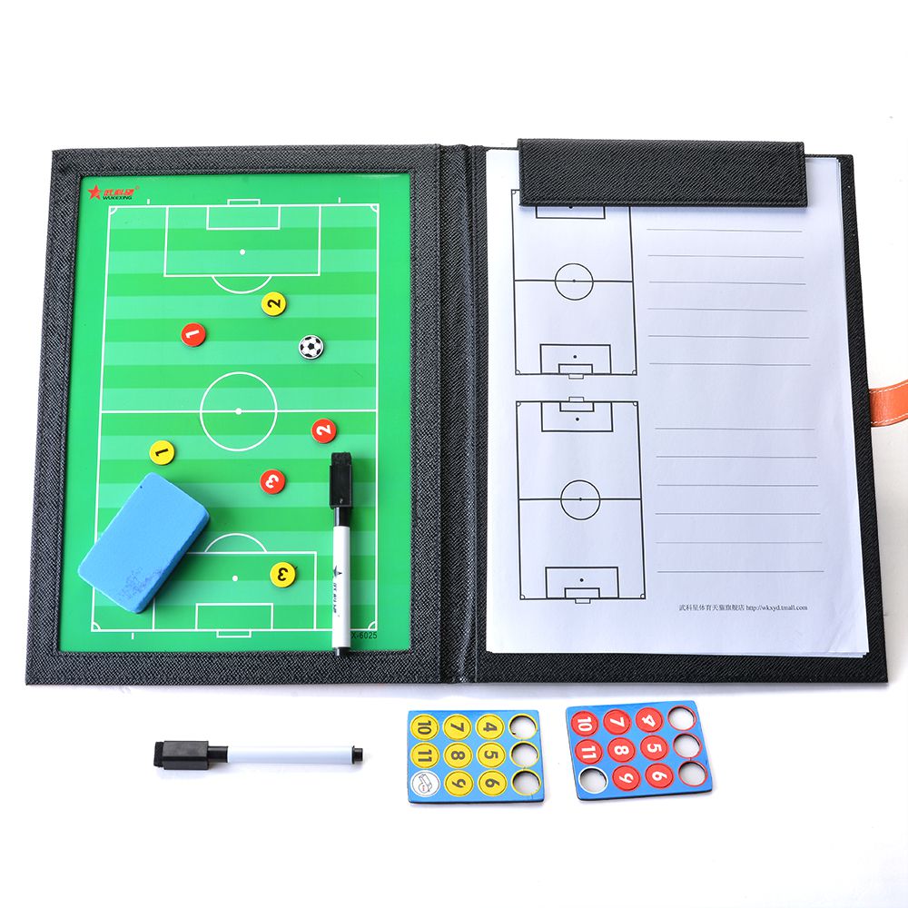 Coach Training Equipment for Teaching and Game Plan Erasable Coaches Clipboard with Magnets and Marker Pen VolksRose Soccer Coaching Board Magnetic Soccer Tactics Strategy Board 