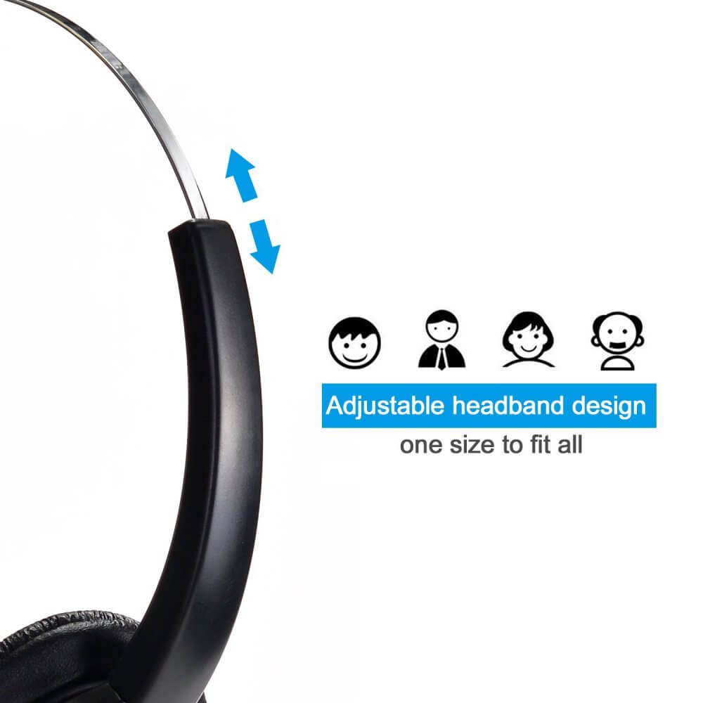 AGPTEK Call Center Dialpad Headset Telephone with Tone Dial Key Pad