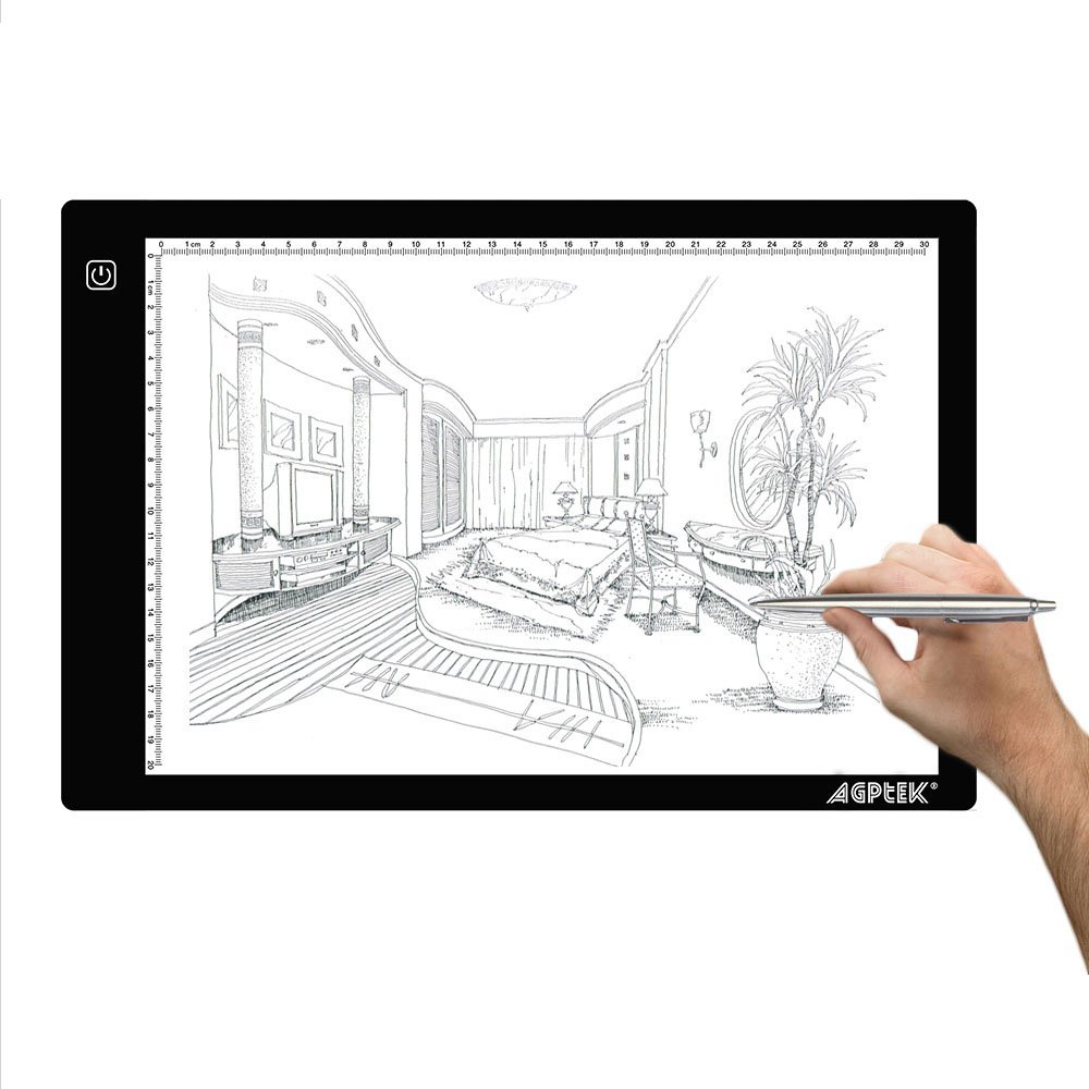 Tracing Light Box, AGPtek 17inches (A4 Size) LED Artcraft Tracing Light Pad Light  Box For Artists,Drawing, Sketching, Animation