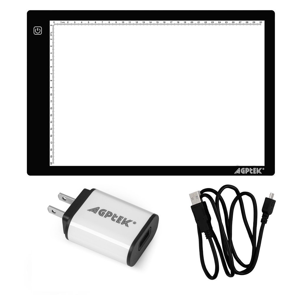VKTEKLAB A4 Light Board for Tracing Pad with Padded Case, Tracing