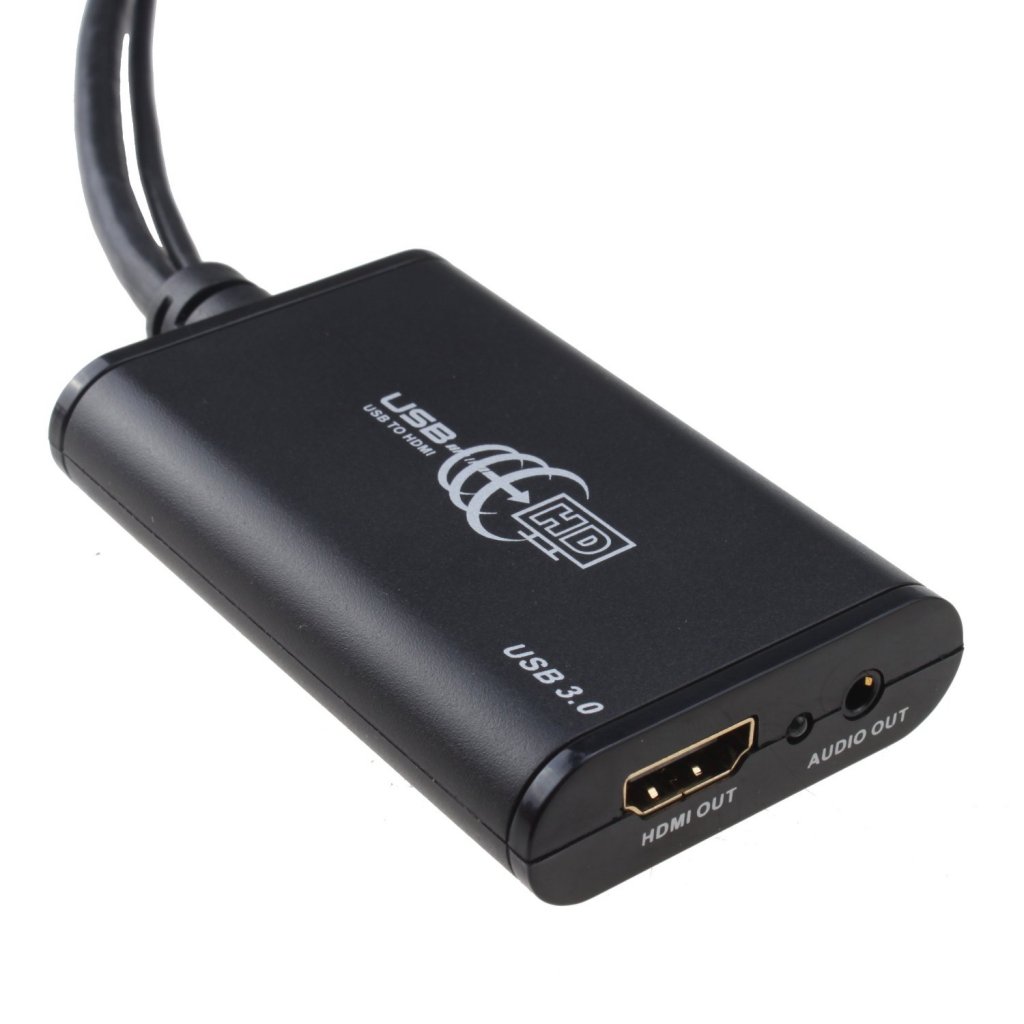 AGPtek USB 3.0 to HDMI Converter With 3.5mm Audio Cable 1080P (USB Input,HDMI/DVI Output) AGPTEK
