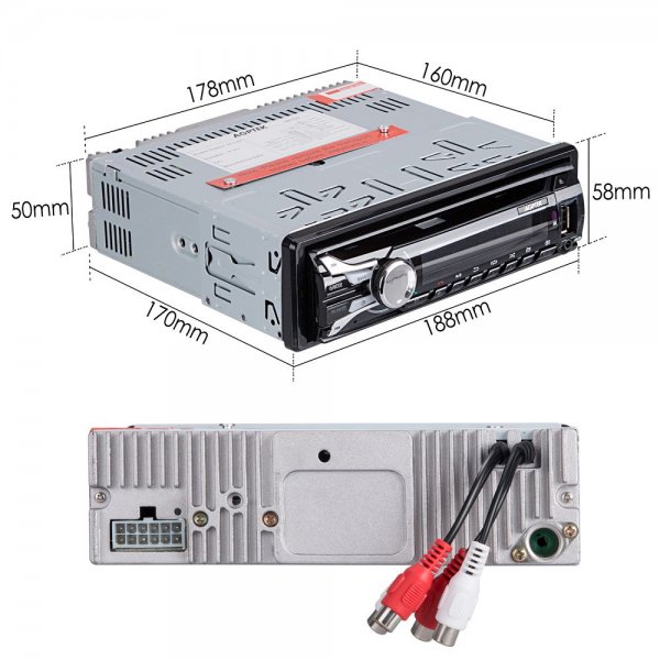 Bluetooth Car Stereo, CD Receiver with Detachable Faceplate AGPTEK