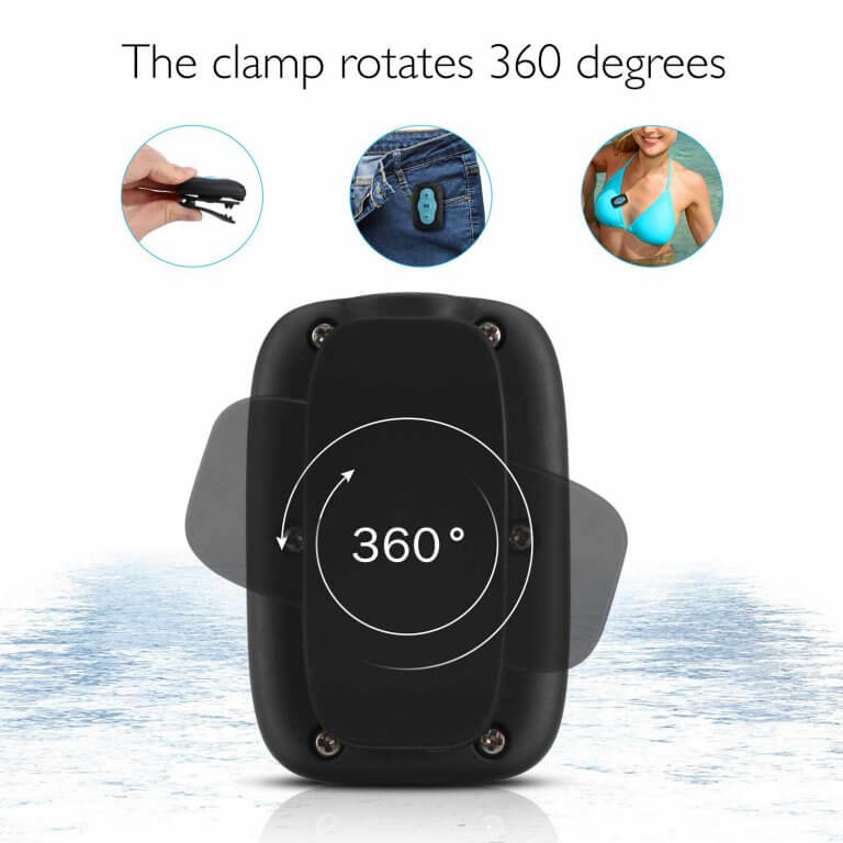 S33B 8GB IPX8 Waterproof Clip MP3 Player with Waterproof Earphones AGPTEK