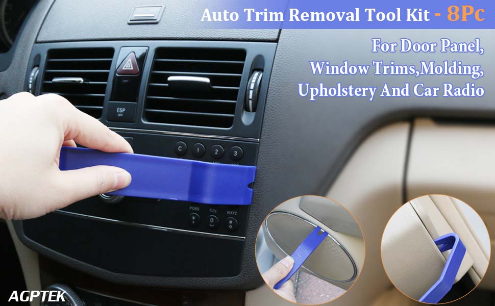 Car Door Audio Panel Trim Removal Kit Kohree 32PCS Auto Trim Removal Tool Kit Automotive Plastic Upholstery Removal & Install Kit Door with Storage Bag 
