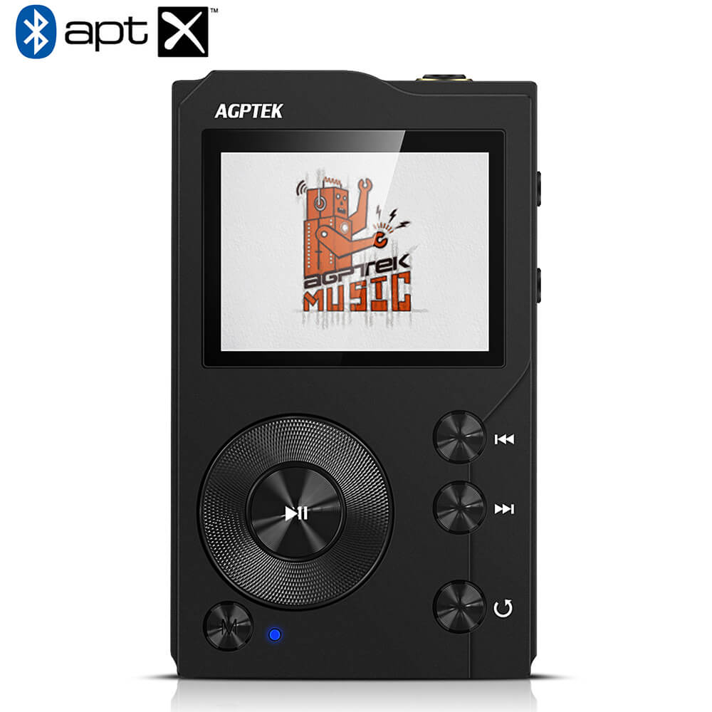 AGPTEK HiFi MP3 Player with Bluetooth 5.3, 32GB A09X Black 