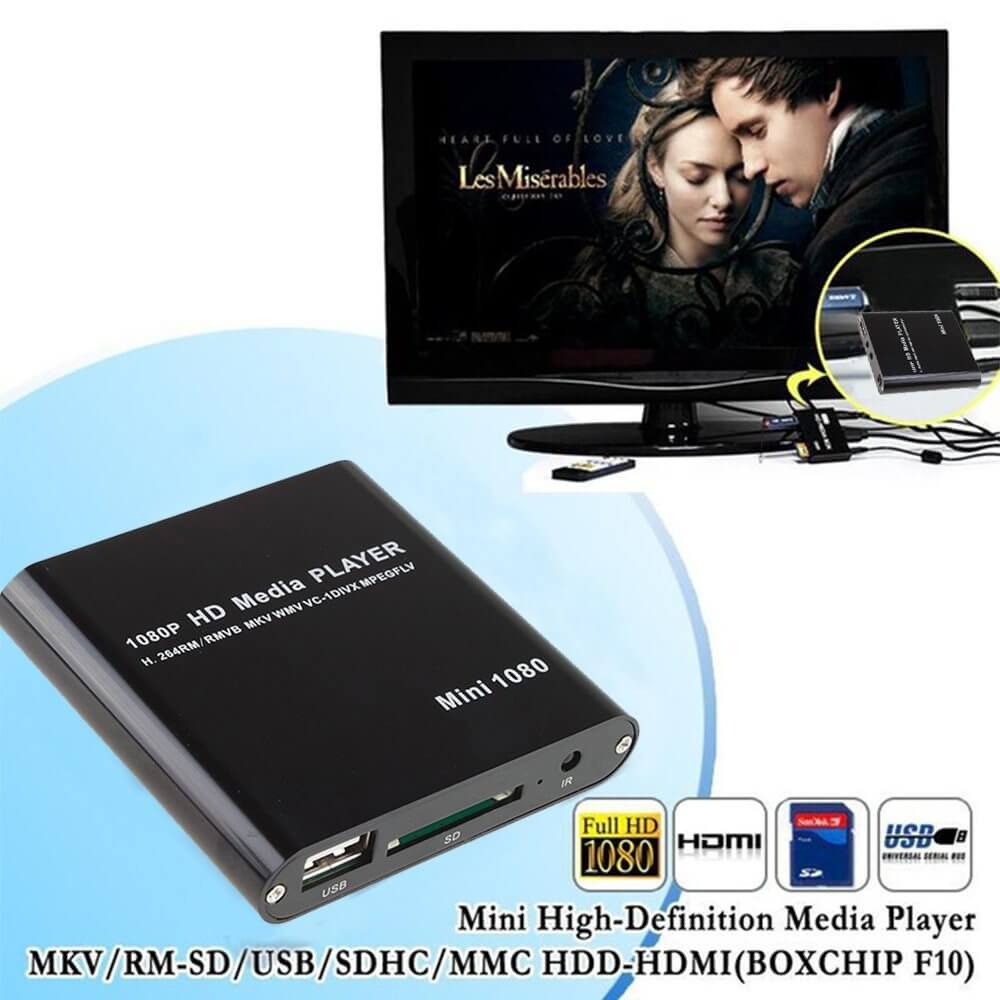 Mini lecteur multimédia HDD HDMI, 1080p, full HD, ultra numérique pour  MKV/tout de même, disque dur, clés USB et cartes SD - AliExpress