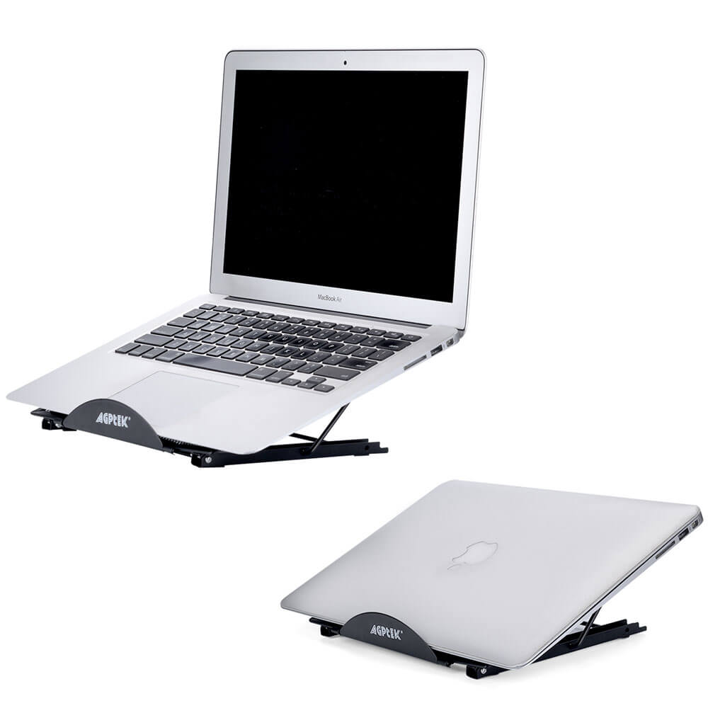 Laptop Ständer Notebook Tablethalter Halterung Aluminium in Silber Verstellbar 