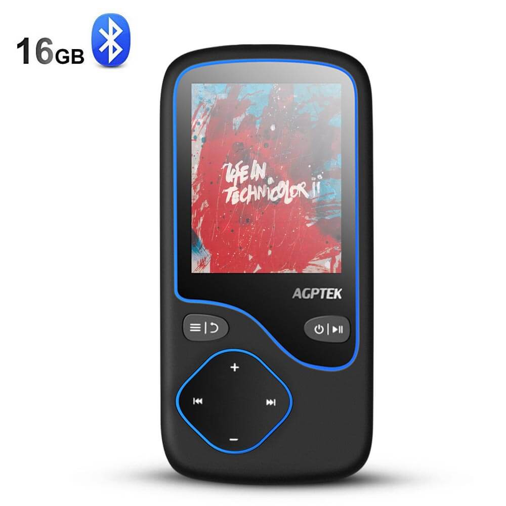 Sport HiFi Musik Player AGPTEK Bluetooth 4.0 16GB MP3 Player mit Clip 