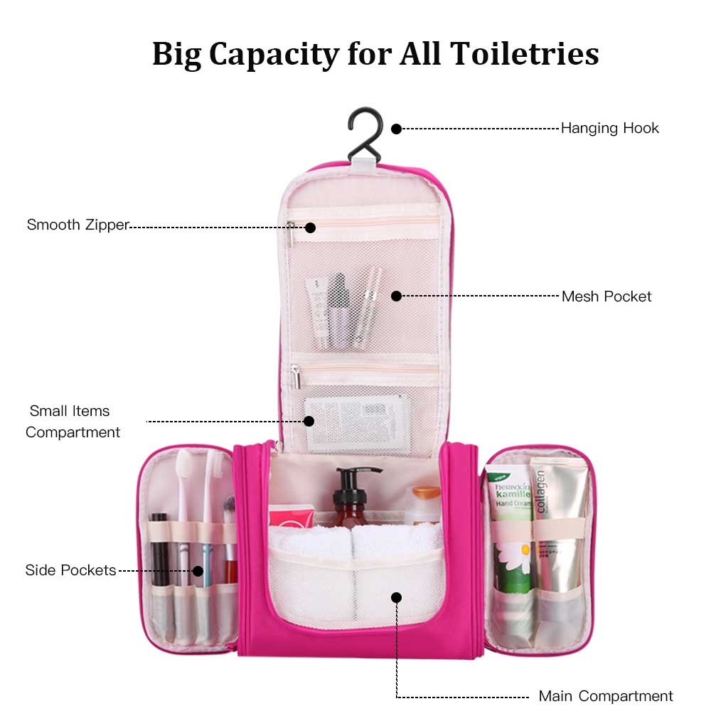 Hanging Travel Toiletry Bag Waterproof Makeup Cosmetic Small