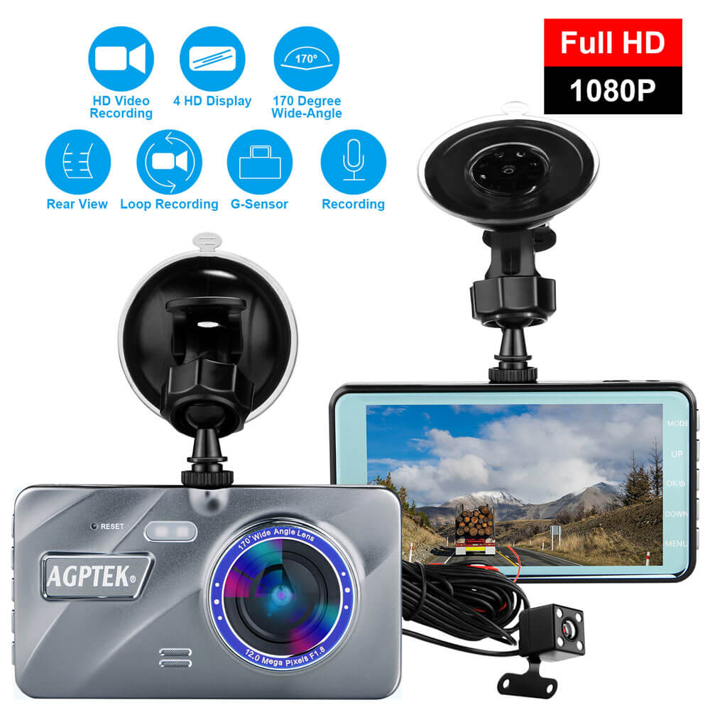 4 inches Full 1080P HD Car Dash Cam Dashboard Video Recorder G-Sensor DVR  for Vehicle