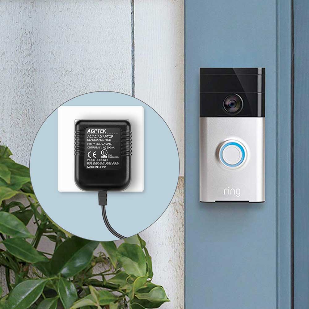 AGPTEK Power Adapter, Video Doorbell Power Supply for The Ring Video