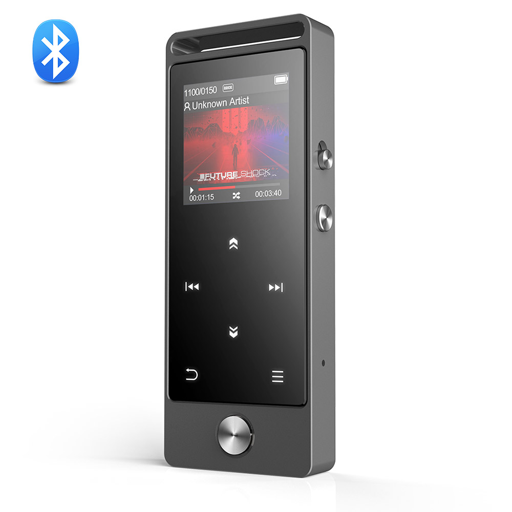 AGPTEK MP3 Player, Bluetooth Lossless Music Player with FM Radio, Voice  Recorder, 8 GB Black