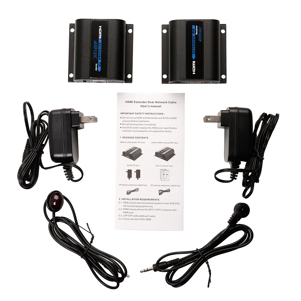 LKV372A HDMI Network Extender 196ft with IR cat5e/6 ethernet cable 3D&1080P 