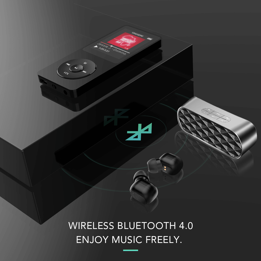 agptek mp3 player bluetooth 5.3 sport