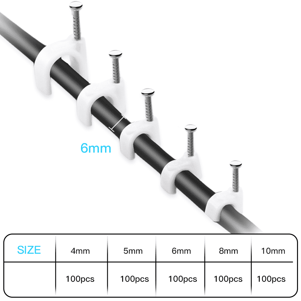 Electrical Wire Cable Clip Fastener and Screw Clip STEREN 10-Pack Gray Grip-Clip Single Coaxial Cable Clips 10 Pieces per Bag 10 Pieces Count - Mounting Fastener Clips Cat6 Cat5 Cat6A