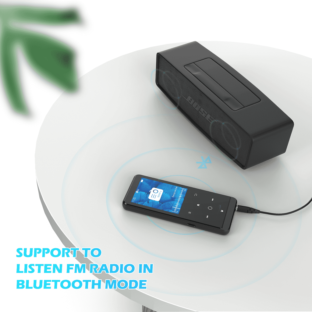 AGPTEK 32GB MP3 Player with Bluetooth, Portable Music Player 2.4 Inch HD Screen with Touch