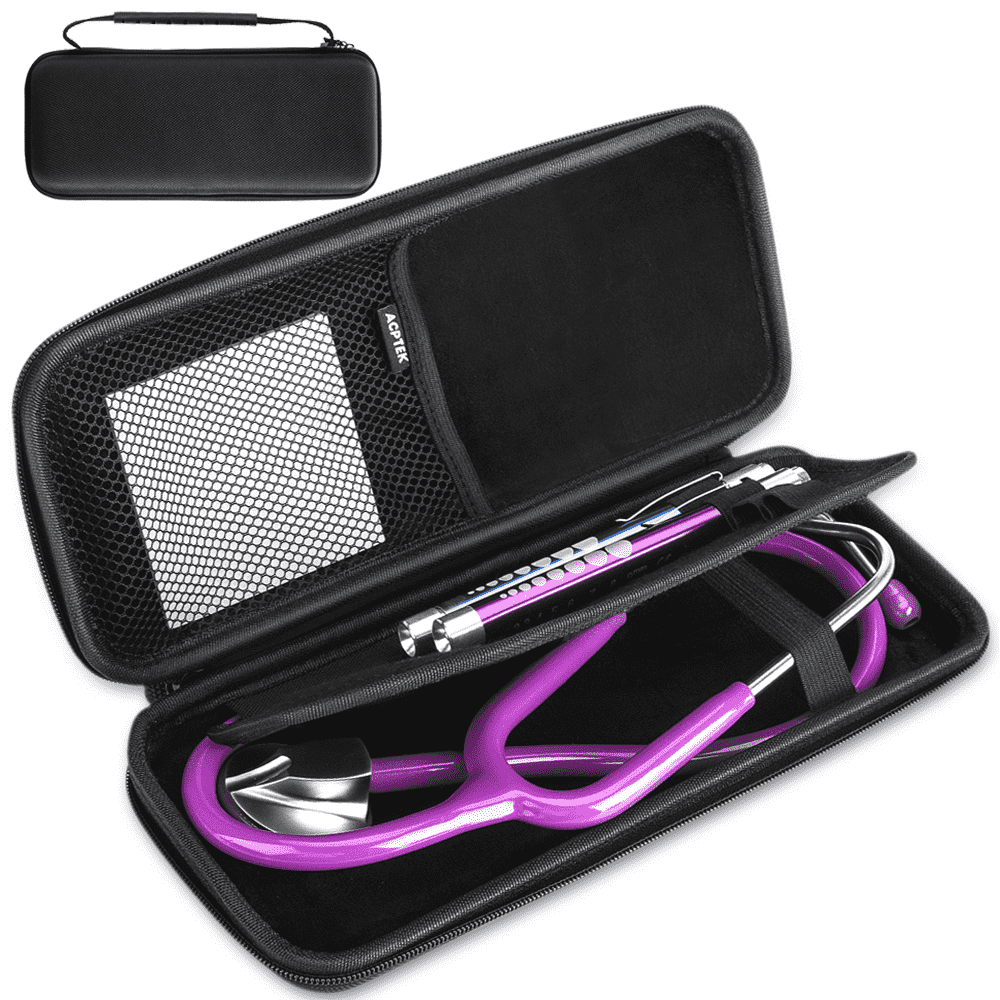 AGPTEK Stethoscope Case, EVA Carrying Case Compatible with 3M Littmann/ADC/MDF/Omron  Stethoscope, Pouch for Nursing Accessories