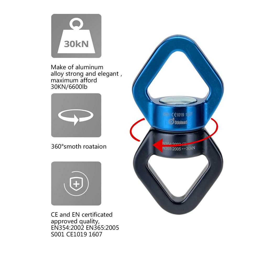Aerial Dance high-Altitude Operations LIVINGANIC Aluminum Alloy Fast 360°Rotator Swing Spinner Rope Swivel Connector Web Swings Safety Rotational Device Hanging Accessory for Outdoor Activity 