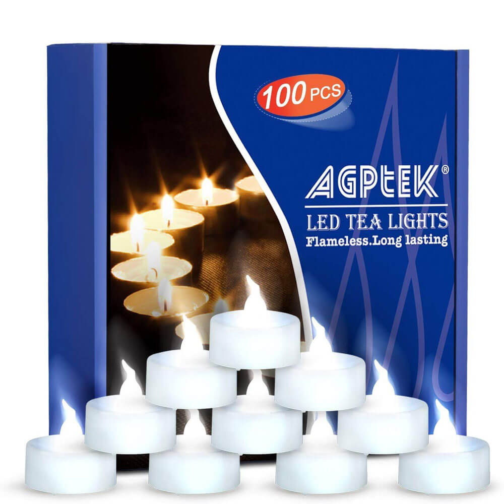 Flammenlose LED Kerzen Teelichter Flackern Weihnachten Feiern W/ Timer Batterie