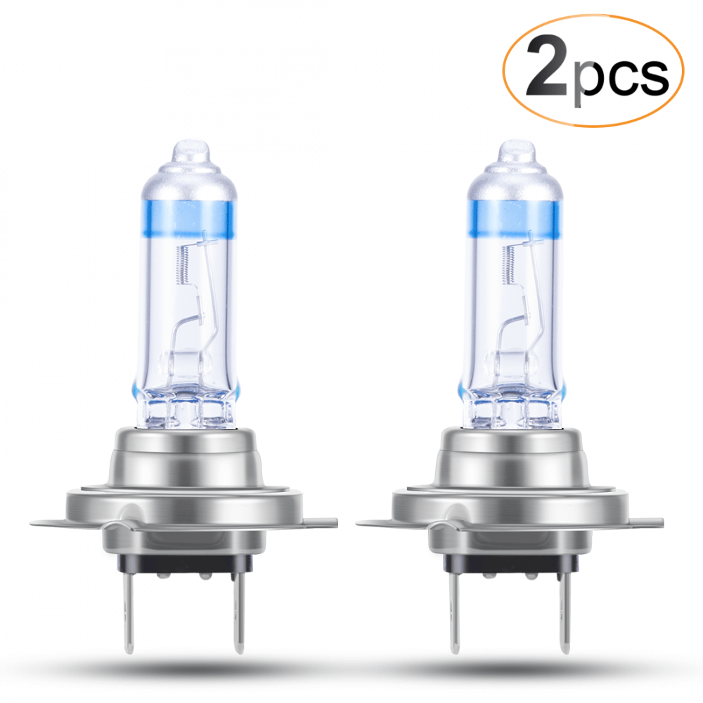 2 x H7 Upgraded version 12V/55W Headlight Bulbs,110% More Brightness and  more higher penetration, Halogen Headlamp Night Breaker Ultra Bright  Halogen Headlight for Car Motorcycle