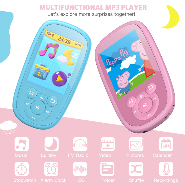 AGPTEK MP3 Player for Kids, Children Music Player with Bluetooth, Built