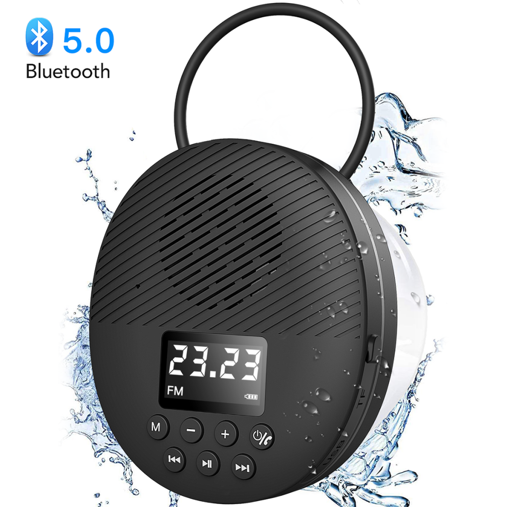 Waterproof Shower Speaker, AGPTEK Portable Bluetooth Speaker, Shower