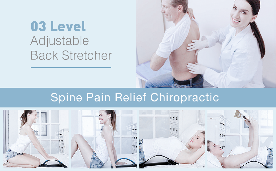 JOOWOKP Multistage back stretcher，Lower back pain relief device，Lumbar  support vertebral plate is suitable for the intervertebral disc herniation