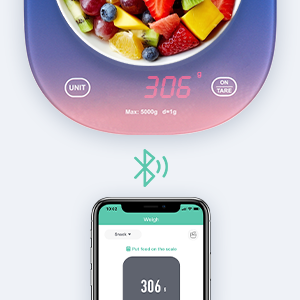 Smart Food Scale with Smartphone App, AGPTEK Digital Kitchen Scale