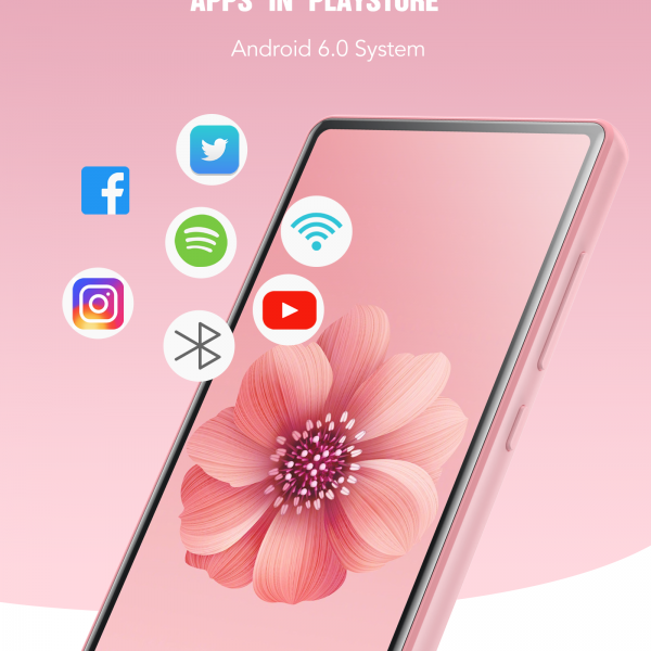 WiFi MP4 Player with Bluetooth, AGPTEK 4 inch Touch Screen 8GB Video