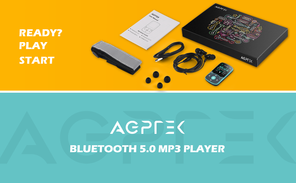 Lecteur MP3 Sport AGPTEK Bluetooth 5.0 avec Clip 32Go HiFi