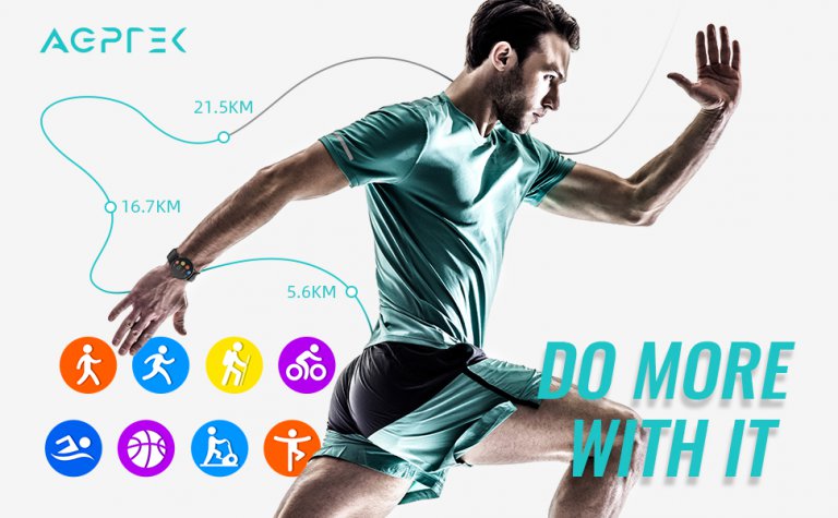 agptek ip68 waterproof smartwatch