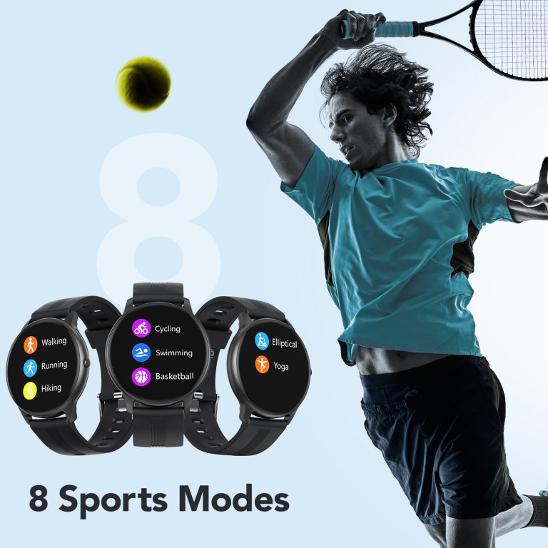 agptek ip68 waterproof smartwatch