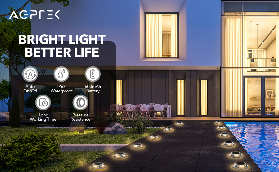 Details about   Solar Deck Lights Outdoor Driveway Dock LED Light Solar Powered Waterproof 
