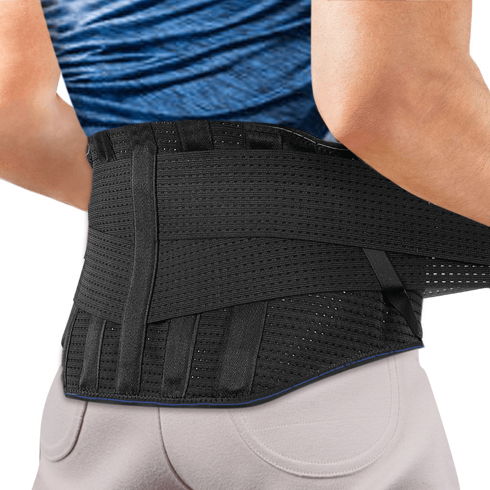 Faja Lumbar para Espalda, AGPTEK Cinturón de Soporte Lumbar Ayuda a Aliviar  Dolor y Lesiones, Ciática, Hernia de Disco etc, Faja Lumbar Deportiva para  Hombre y Mujer, Negro(Talla M)